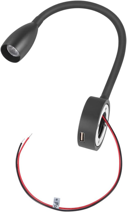 Obeaming Sleek 12V RV LED Reading Light Full Metal (Matte Black)