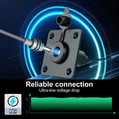 RV Wall Pass Through for Starlink Mini, Full Aluminum Cable Pass Through kit, IP67 Waterproof 5.5x2.1mm DC Female Bulkhead Connector for Camper Van Boat Battery Box