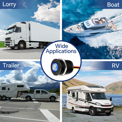 Black Aluminum 12V High-side PWM Dimmer Switch w/ Blue Backlight for LED Strip Light, Halogen, Incandescent