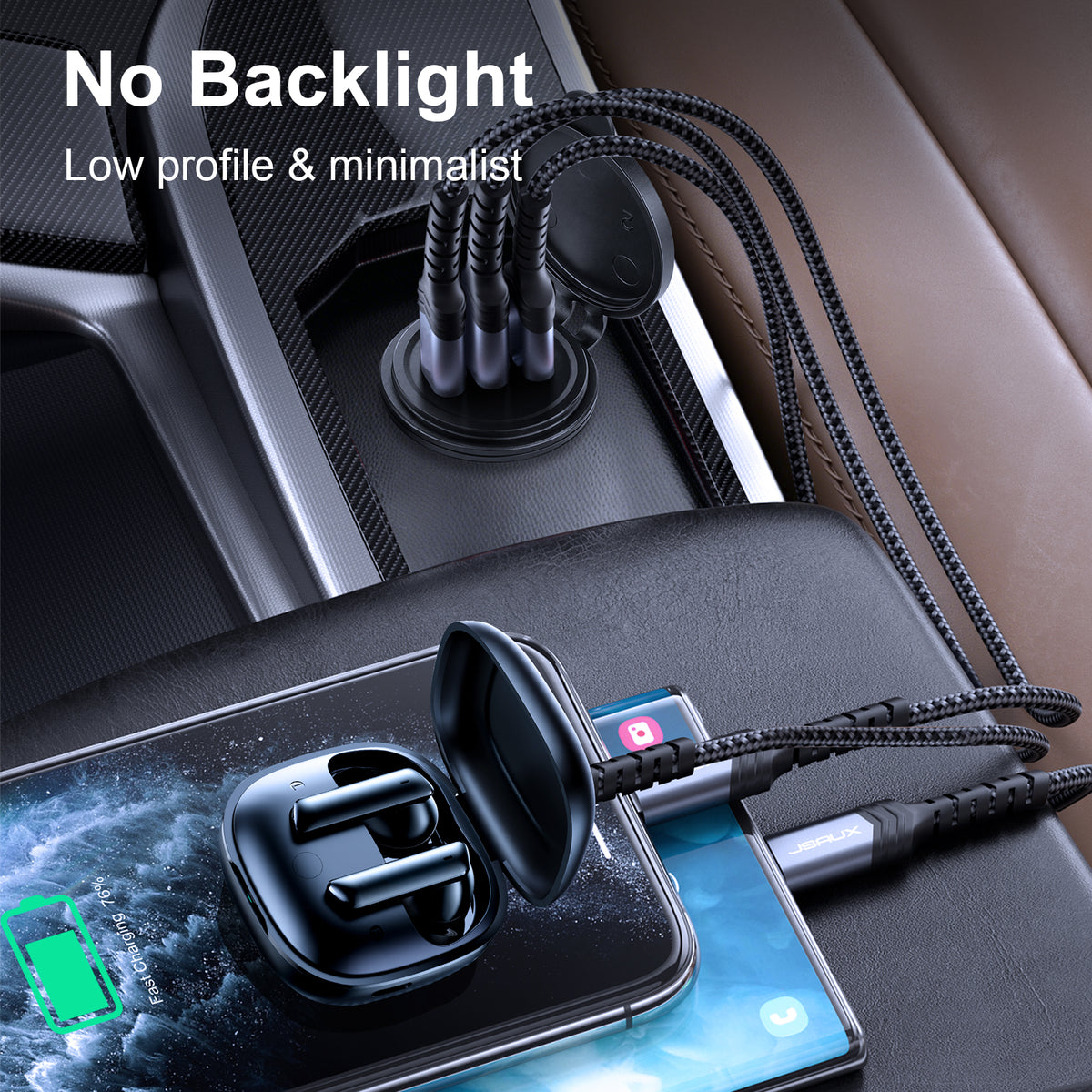 USB C Socket 12V Aluminum 3-Port Outlet, 27W PD & 20W PD