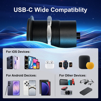 USB C Socket 12V Aluminum 3-Port Outlet, 27W PD & 20W PD