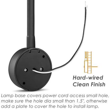 12V LED Reading Light, DimmableRV Boat Flexible Gooseneck Spotlight with Push Switch&USB Charger Port, 12-24V