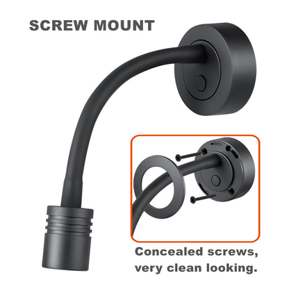 Obeaming 12V RV Reading LED Light  w/ USB Charger port